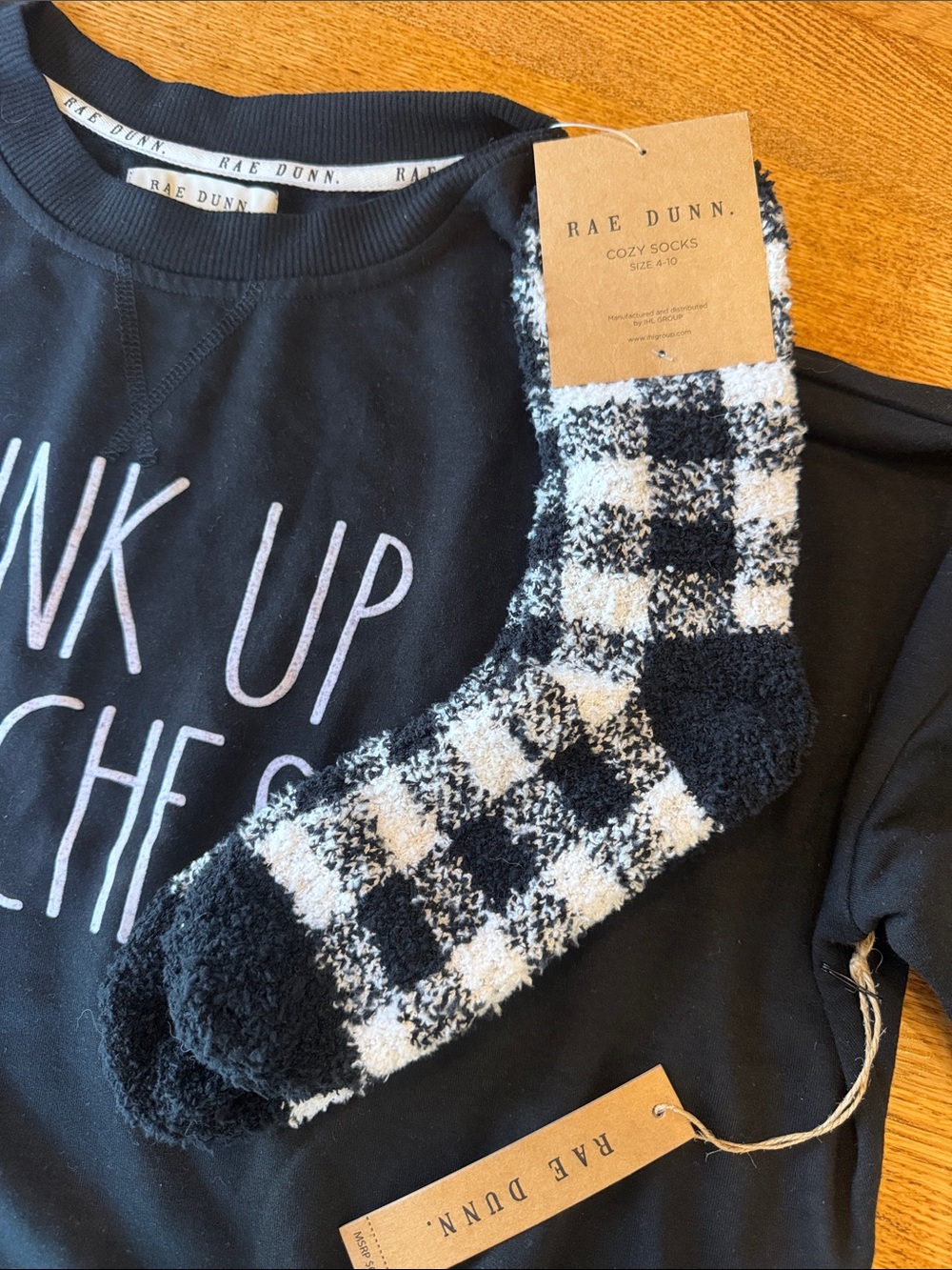 Rae Dunn "Drink Up Witches" Sweatshirt & Cozy Socks Loungewear Set - Picture 7 of 12